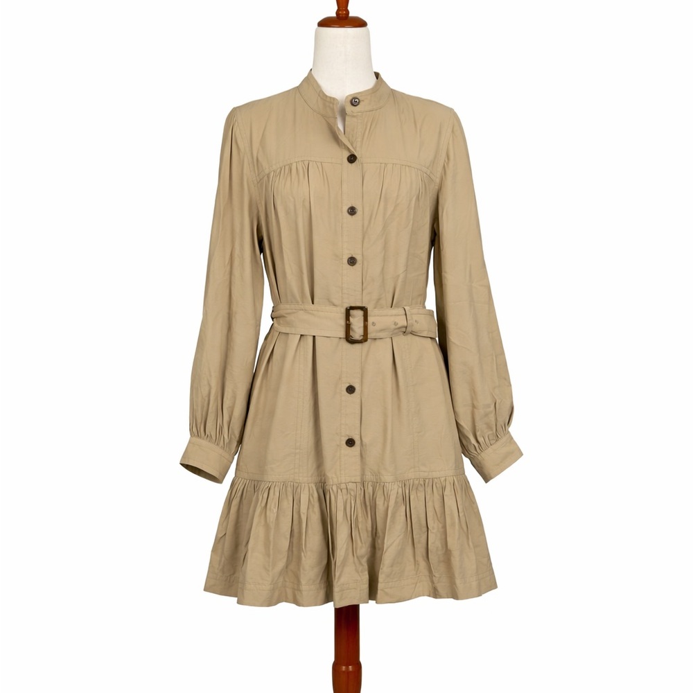Banana Republic Factory Twill Long Sleeve Belted Mini Dress SZ XL‎